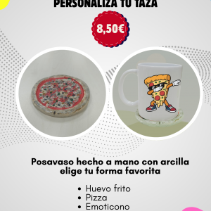 TAZA PERSONALIZADA + POSAVASO