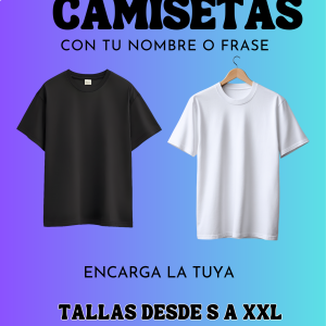 Camiseta personalizada 100% ALGODÓN